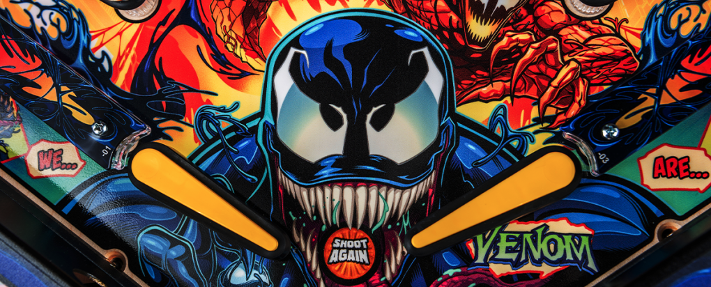 Featured image for “SDCC 2023: Thwiip! Marvel and Stern Pinball Announce New Venom Pinball Games”