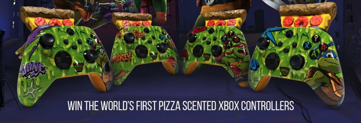 Featured image for “Calling All TMNT FANS!  Enter To Win The First Ever Pizza-Scented Xbox and TMNT: Mutant Mayhem Controllers”