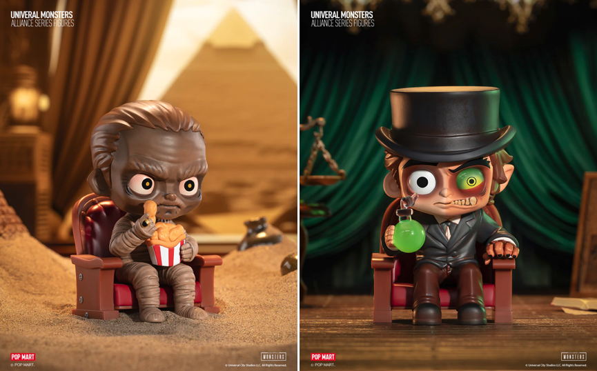 Pop Mart The Mummy and Dr Jekyll and Mr Hyde