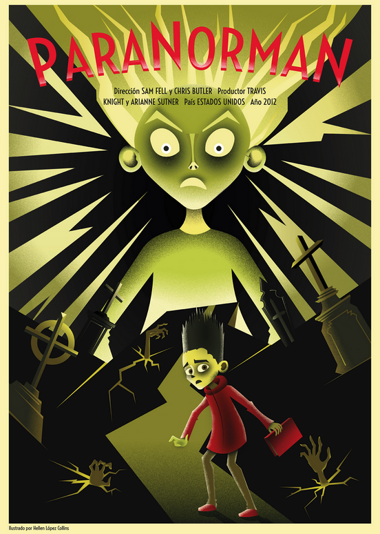 Alternative movie poster for Laika's Paranorman by Hellen Lopez Collins
