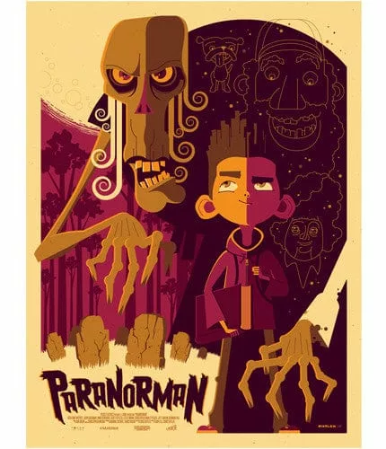 Alternative movie poster for Laika's Paranorman by Tom Whalen