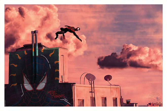 Miles Morales poster by Royalston for Sideshow Collectibles