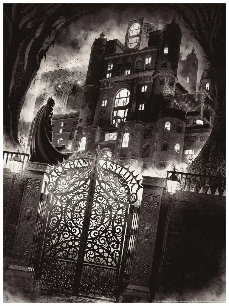 Batman Arkham Asylum poster by Chris Skinner for Bottleneck Gallery
