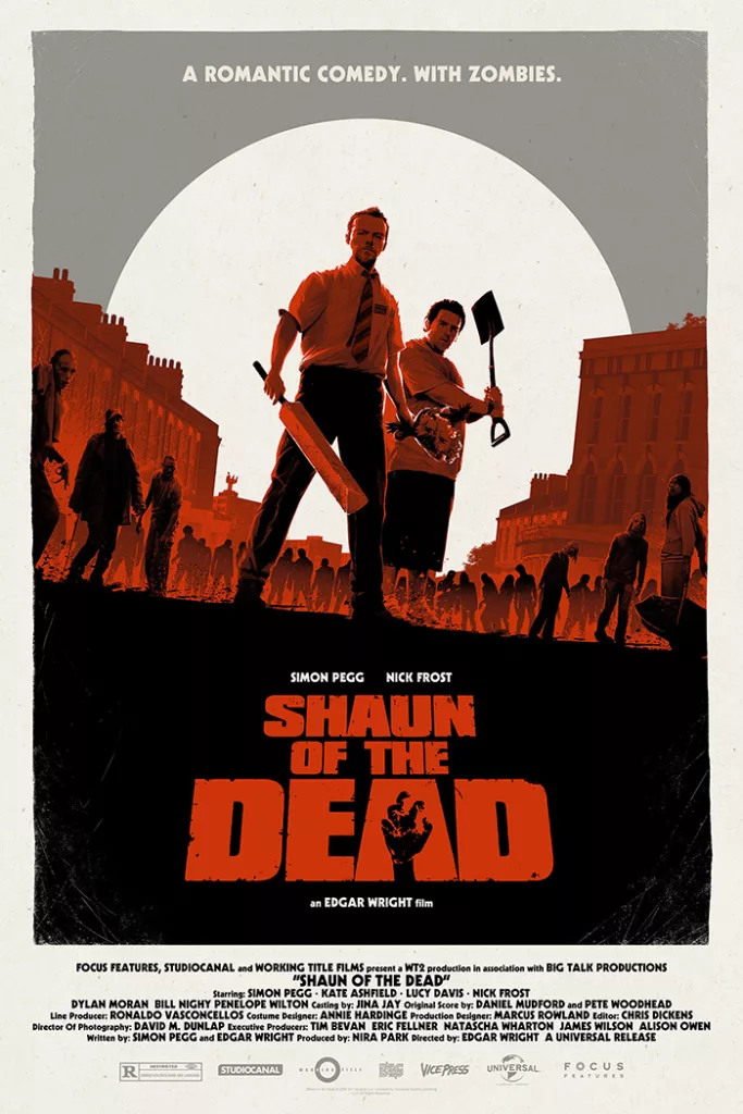 Alternative movie poster for Shaun of the dead by Matt Ferguson