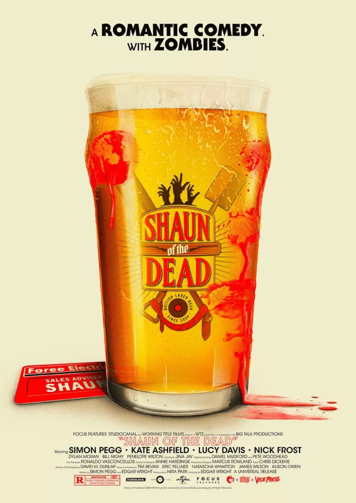 alternative movie poster for Shaun of the Dead by Patrick Connan