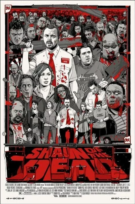 Alternative movie poster for Shaun of the dead by Tyler Stout