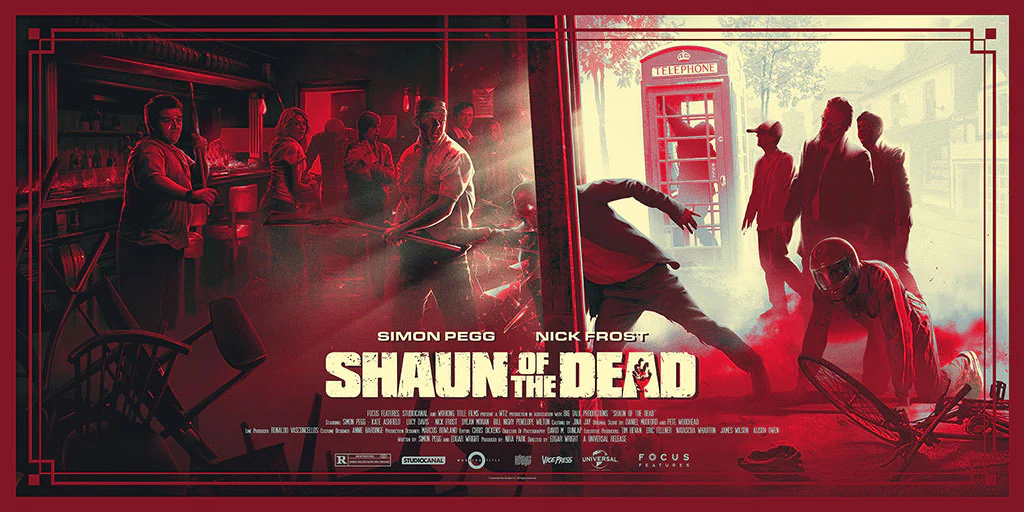 Alternative movie poster for Shaun of the dead by Juan Ramos