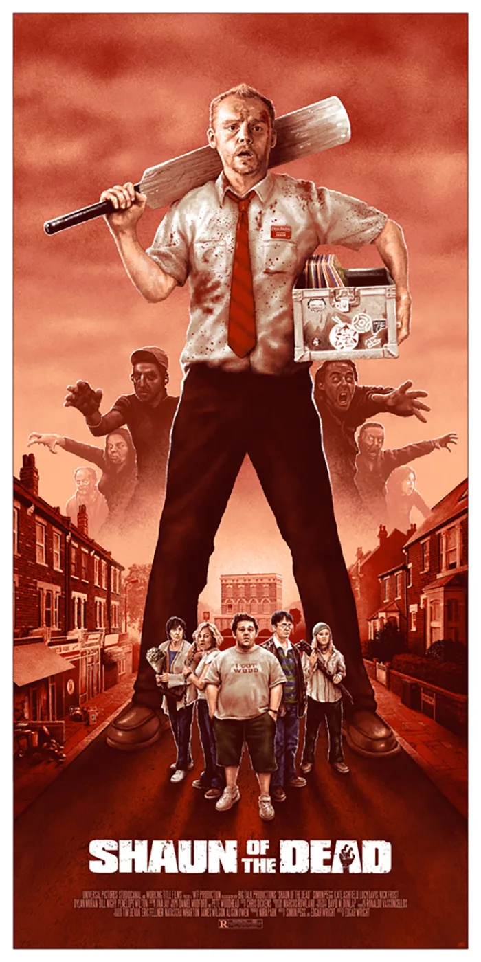Alternative movie poster for Shaun of the dead by Adam Rabalais