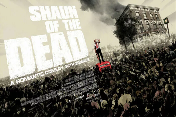 alternative movie poster for Shaun of the Dead by Jock
